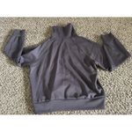 Trendy‎ Queen Women's Gray Oversized Sweatshirts Half Zip Pullover Size Small Photo 8