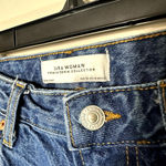 ZARA  Premium Denim Collection Jeans Womens 4 Blue Raw Hem Dark Wash Straight Leg Photo 1