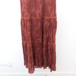 Max‎ and Cleo Womens Maxi Dress Size 6 Rust Pleated Boho Chic Coastal Resortwear Red Photo 3