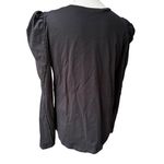 Generation Love  Jamie Ruffled Puff Long Sleeve Top in Black, Sz L Photo 5