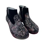 Alegria *New Hayden-579 Floral Ankle Booties Womens 38 Black Velvet Comfort Zip Photo 6