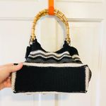 The Limited Y2K  knit striped purse with bamboo handles Photo 3