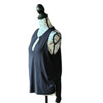 Rag and Bone HART CHOKER TANK BLACK RIB JERSEY SIZE MEDIUM SLEEVELESS DRAPED TOP Photo 1