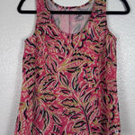 Nic+Zoe  Pink and Black Patterned Tank Top Photo 0