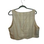 Divided H&M Beige Plaid Cropped Vest Photo 1
