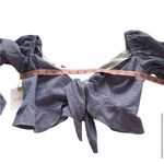 Stone Cold Fox  Blue Gingham Kini Crop Top Tie Balloon Sleeve NWT Size 0 Photo 7