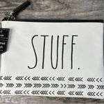 Rae Dunn NWT . Zippered Pouch- “Stuff” Photo 2