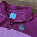 Ivory Ella  Pink Striped Fleece Pullover, Slightly Cropped, Sz Lg Photo 3