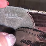 Dollhouse  Hunter black lace ruffle sequined back ballet flats Photo 6