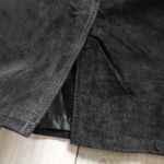 SO Vintage 90s Y2K  Black Suede Knee-Length Skirt Photo 8
