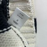 Kule The Matey Cream Black Stripe Chunky Cotton Knit Zip Collar Sweater womens S Photo 13