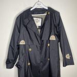 Laura Winston Petite Vintage Black Trench Coat Size 5/6 Petite Jacket Photo 1