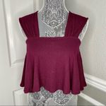 Free People  Womens XS Ribbed Square Neck Reversible Flowy Crop Tank Top Photo 3