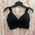 Avia Black Medium Support Molded Plunge Sports Bra Photo 1