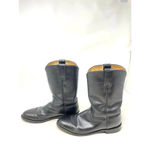 Justin Boots  Cora Round Toe Cowboy Boots Black‎ Leather Size 7 Photo 4