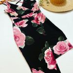 Almost Famous Juniors' Floral-Print Faux-Wrap Dress, Black/Pink (SM)E108 Photo 1