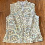 Geoffrey Beene  Multicolor Sleeveless Button Down Shirt‎ Stretch 4 Photo 0