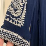 Johnny Was  Workshop Navy Embroidered Small Tunic.                         2868-R Photo 1