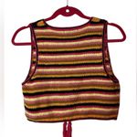 Forever 21 Crochet Knit Vest Tassel Y2K Boho Hippie Festival Size Small Photo 4