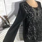 Vera Wang Simply  Lace Tunic Top Gray White - Medium Photo 9