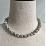 Monet Vintage  Silver Mesh Ball Beads Costume Necklace Photo 0