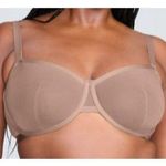 Cuup The Balconette Mesh Bra Taupe Lingerie Womens 34F Tan Size 34 F / DDD Photo 0