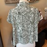 Jude Connally Matching Set Green Cream Tiger Print Top Gauchos Size XS Photo 6