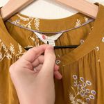 Boden USA Boden Mustard Yellow Floral Peasant Blouse - Size 6R Photo 4