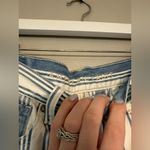 American Eagle AE  Striped Blue and White Mom Jean Photo 5