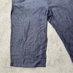 Unique Vintage  Women’s Chambray High Rise Pants Cropped Capri Blue Plus Size 5X Photo 2