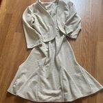 Danny & Nicole  Beige Textured Midi Dress Photo 11