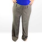 Ann Taylor  Brown Wool Flare Leg Flat Front Dress Pants Photo 7