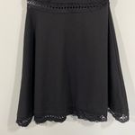 Lulus  Women's Black Lace Trim Sleeveless Mini Skater Dress Size S Photo 6