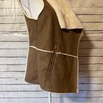 Jones New York  Brown and Cream Faux Fur Vest Photo 2