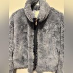 Elevenses Anthropologie  Gray Faux Fur Jacket Size S Photo 6