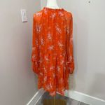Vince Camuto  Orange Floral Tiered Mini‎ Dress Size Large Photo 2