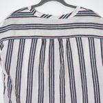 Tommy Hilfiger  Navy Striped V-Neck Women's Top Size Large Preppy Stripe Top Photo 5