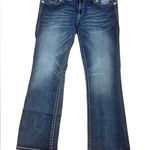 Miss Me women's 32 mid rise easy boot cut jeans rodeo western bling cowgirl show Photo 0