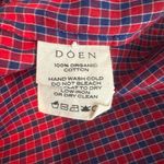 DÔEN Ranger Belted Organic Cotton Midi Dress Rossendale Valley Plaid Size Small Photo 12