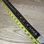 Western Rhinestone Cowgirl Diamond Studded Belt Embellished Buckle Dark Brown Photo 9
