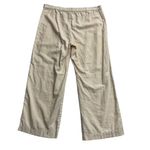 J.Crew Women's Linen Cotton Ankle Pants Size XS Beige Pull On Wide Leg Photo 4