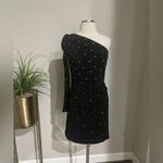 Mac Duggal NWT 55667 Rhinestone One Shoulder Long Sleeve Mini Dress Sz 4 $348 Photo 2