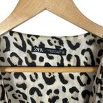 ZARA  Women’s Satin Wrap Midi Dress in Leopard Print Size S Photo 7