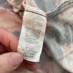 easel blouse cold shoulder ruffled across chest floral print short sleeve Sz LG Photo 6