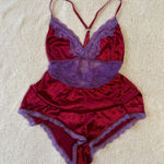 Vintage Lingerie Romper Red Size M Photo 0