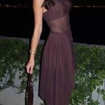 ZARA  mini mesh cut out sheer Elegant Brown Evening party wedding Dress Photo 4