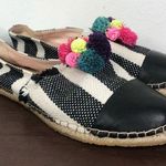 Loeffler Randall  Mara Pom Pom Espadrille Slip On Canvas Shoes Women's Size 8B Photo 3