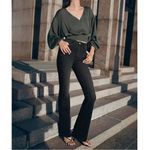 Anthropologie By  Tie-Waist Blouse Moss Green - Small petite Photo 5