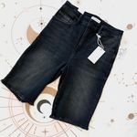 Good American  Good Bermuda Raw Hem Cutoff Denim Shorts Size 2/26 Photo 2