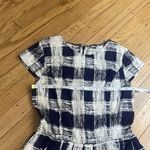 People tree organic cotton blue and white plaid dress size 8 Photo 2